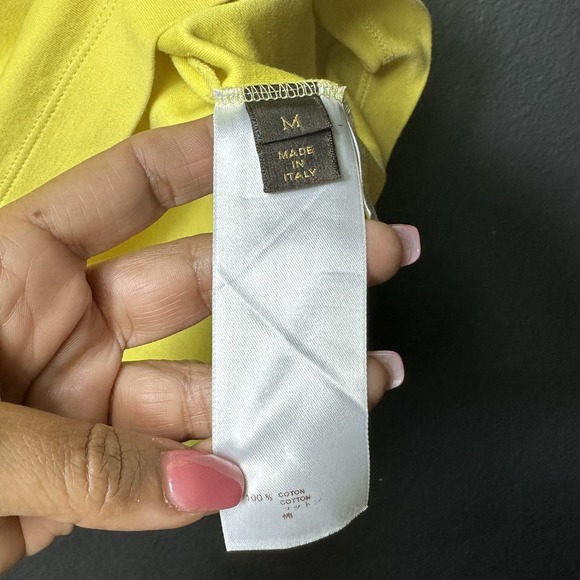 LV Louis Vuitton Paris Women's Yellow T-Shirt Size Medium - Picture 7 of 11